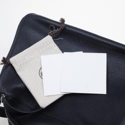 Pre Owned Hermes Noir Taurillon Palladium Hardware Lindy 34 CM