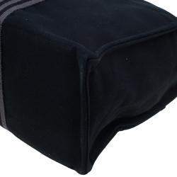 Pre Owned Hermes Black Canvas Fourre-Tout Tote GM