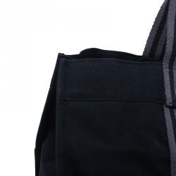 Pre Owned Hermes Black Canvas Fourre-Tout Tote GM