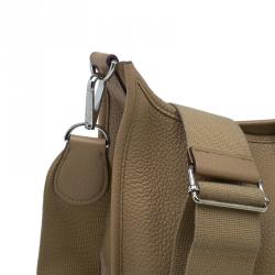 Pre Owned Hermes Brown Taurillon Clemence Evelyne III GM