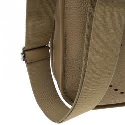 Pre Owned Hermes Brown Taurillon Clemence Evelyne III GM