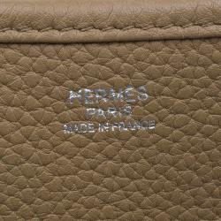 Pre Owned Hermes Brown Taurillon Clemence Evelyne III GM