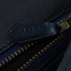 مملوكة مسبقًا Hermes Blue De Malte Epsom Calfskin Box Constance Shoulder Bag