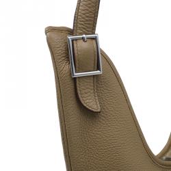 Pre Owned Hermes Beige Clemence Leather Massai Shoulder Bag