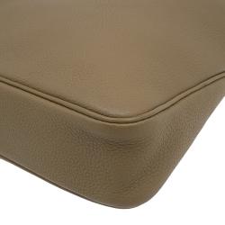 Pre Owned Hermes Beige Clemence Leather Massai Shoulder Bag