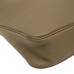 Pre Owned Hermes Beige Clemence Leather Massai Shoulder Bag