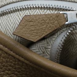 Pre Owned Hermes Beige Clemence Leather Massai Shoulder Bag