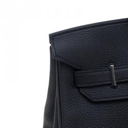 Hermes Noir Togo Calfskin Palladium Hardware Birkin 35 