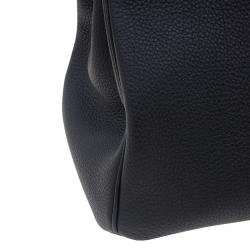 Hermes Noir Togo Calfskin Palladium Hardware Birkin 35 