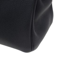 Hermes Noir Togo Calfskin Palladium Hardware Birkin 35 