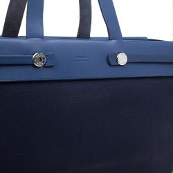 Pre Owned HERMES Navy Blue Herbag Cabas GM 2 in 1 Shoulder bag