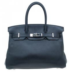 Hermes Black Leather Birkin 30