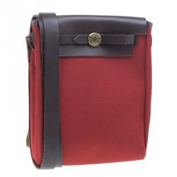 Pre Owned Hermes Orange and Red Herbag TPM Crossbody Bag