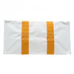 Pre Owned Hermes Beige and Orange Bora Bora Large Tote Cabas Shopper Bag