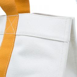 Pre Owned Hermes Beige and Orange Bora Bora Large Tote Cabas Shopper Bag