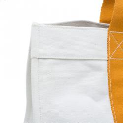 Pre Owned Hermes Beige and Orange Bora Bora Large Tote Cabas Shopper Bag