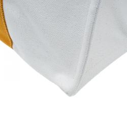 Pre Owned Hermes Beige and Orange Bora Bora Large Tote Cabas Shopper Bag