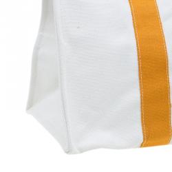 Pre Owned Hermes Beige and Orange Bora Bora Large Tote Cabas Shopper Bag