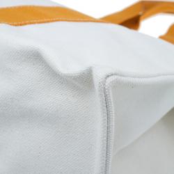 Pre Owned Hermes Beige and Orange Bora Bora Large Tote Cabas Shopper Bag