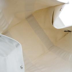 Pre Owned Hermes Beige and Orange Bora Bora Large Tote Cabas Shopper Bag