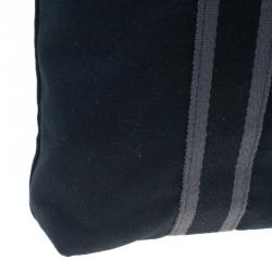 Pre Owned حقيبة يد شوبنج هيرمس فور-تو كانفاس سوداء