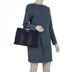 Pre Owned Hermes Navy Blue Fourre-Tout Tote PM