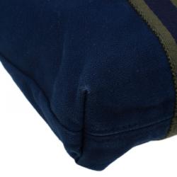 Pre Owned Hermes Navy Blue Canvas Fourre Tout Shopping Tote Bag