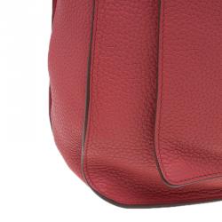 Pre Owned Hermes Rose Lipstick Clemence Leather Marwari PM Bag