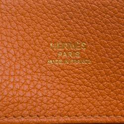 Pre Owned Hermes Orange Togo Leather Gold Hardware So Kelly 26 cm Bag