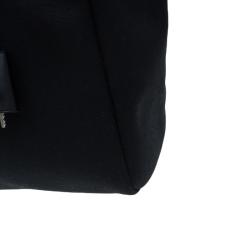 Pre Owned Hermes Beige/Black Canvas and Vache Calfskin Leather 2-in-1 Herbag PM Bag