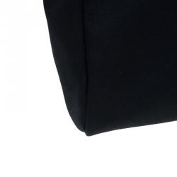 Pre Owned Hermes Beige/Black Canvas and Vache Calfskin Leather 2-in-1 Herbag PM Bag