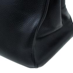 Hermes Noir Togo Leather Gold Hardware Birkin 35 Bag