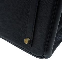 Hermes Noir Togo Leather Gold Hardware Birkin 35 Bag