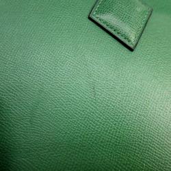 Hermes Vintage Green Courchevel Leather Shoulder Bag