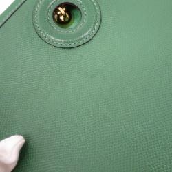 Pre Owned Hermes Green Courchevel Leather Vespa PM Bag