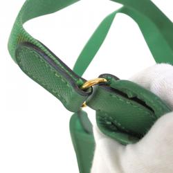 Pre Owned Hermes Green Courchevel Leather Vespa PM Bag