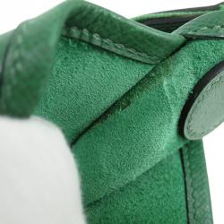 Pre Owned Hermes Green Courchevel Leather Vespa PM Bag