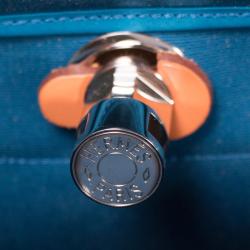 مملوكة مسبقًا Hermes Bi Color Toile Canvas/Vache Leather Herbag Zip 31 Bag