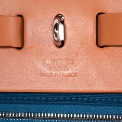 مملوكة مسبقًا Hermes Bi Color Toile Canvas/Vache Leather Herbag Zip 31 Bag