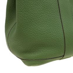 Pre Owned Hermes Green Pelouse Togo Leather Garden Party MM Tote