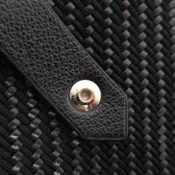 Pre Owned Hermes Black Woven Leather/Polyester Ahmedabad PM Bag