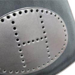 Pre Owned Hermes  Chevron/Swift Black Toile Evelyne I PM Shoulder Bag