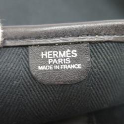 Pre Owned Hermes  Chevron/Swift Black Toile Evelyne I PM Shoulder Bag