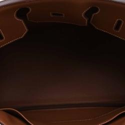 Pre Owned Hermes Brown Togo Leather Gold Hardware Birkin 35 Bag