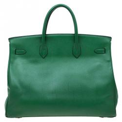 Hermes Green Epsom Leather Gold Hardware Birkin 40 Bag