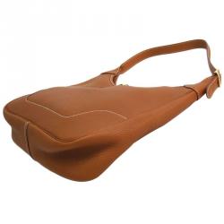 Pre Owned Hermes Brown Togo Leather Trim 31 Shoulder Bag