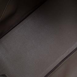 Hermes Etain Clemence Leather Palladium Hardware Shoulder Birkin 42 Bag