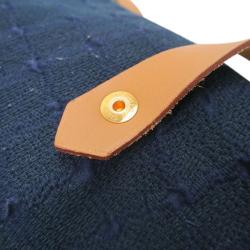 Pre Owned Hermes Navy Blue Cotton Ahmedabad Shoulder Bag