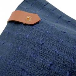 Pre Owned Hermes Navy Blue Cotton Ahmedabad Shoulder Bag