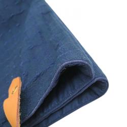 Pre Owned Hermes Navy Blue Cotton Ahmedabad Shoulder Bag